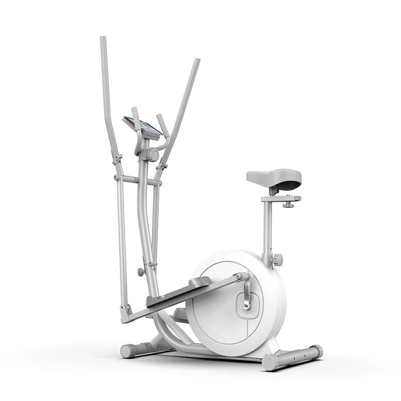 Home Use Elliptical Machine with LCD Monitor, Compact Magnetic Cross Trainer for Cardio Fitness Training