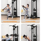 Compact Home Gym Cable Machine with Weight Stack Pull Up Bar Foldable Chest Fly Arm Lat Pulldown Strength Training Equipment