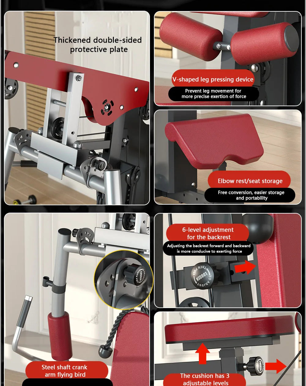 Multi-Function Home Gym Station - Full Body Strength Training Equipment