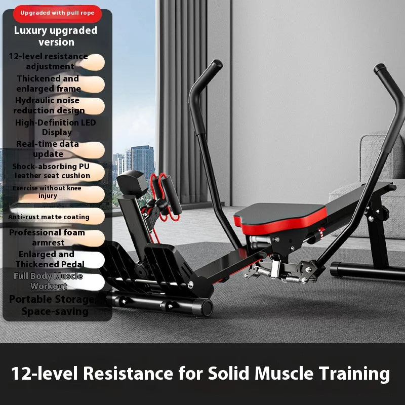 Hydraulic Rowing Machine Resistance Adjustable Rower for Home Gym Full Body Workout Fitness Exercise Equipment