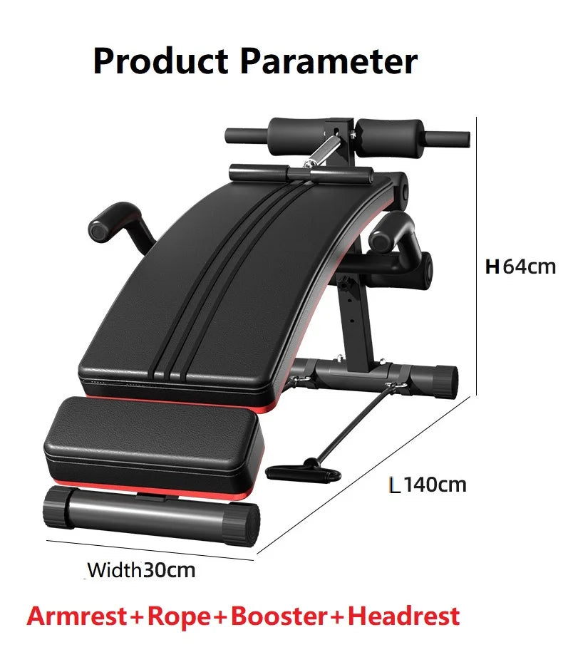Abdominal Training Sit Up Bench Home Fitness Equipment Adjustable Abdominal Muscle Board Body Workout Machine for Men Core Exerc