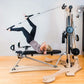 Professional Pilates Reformer Machine with Tower, Wooden Gyrotonic Trainer for Core Strength & Flexibility Training