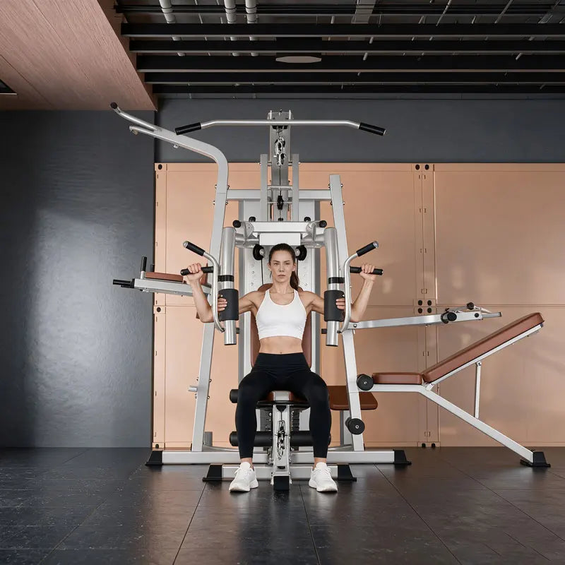 Multi Function Home Gym Equipment, Multi Purpose Strength Training Station for Full Muscle Training, Home & Small Gym Use