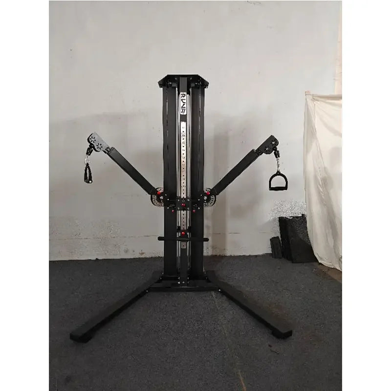 Wall Mounted Cable Crossover Machine Single Station Pulley System Home Gym LAT Pulldown Low Row Full Body Workout Fitness Equipm