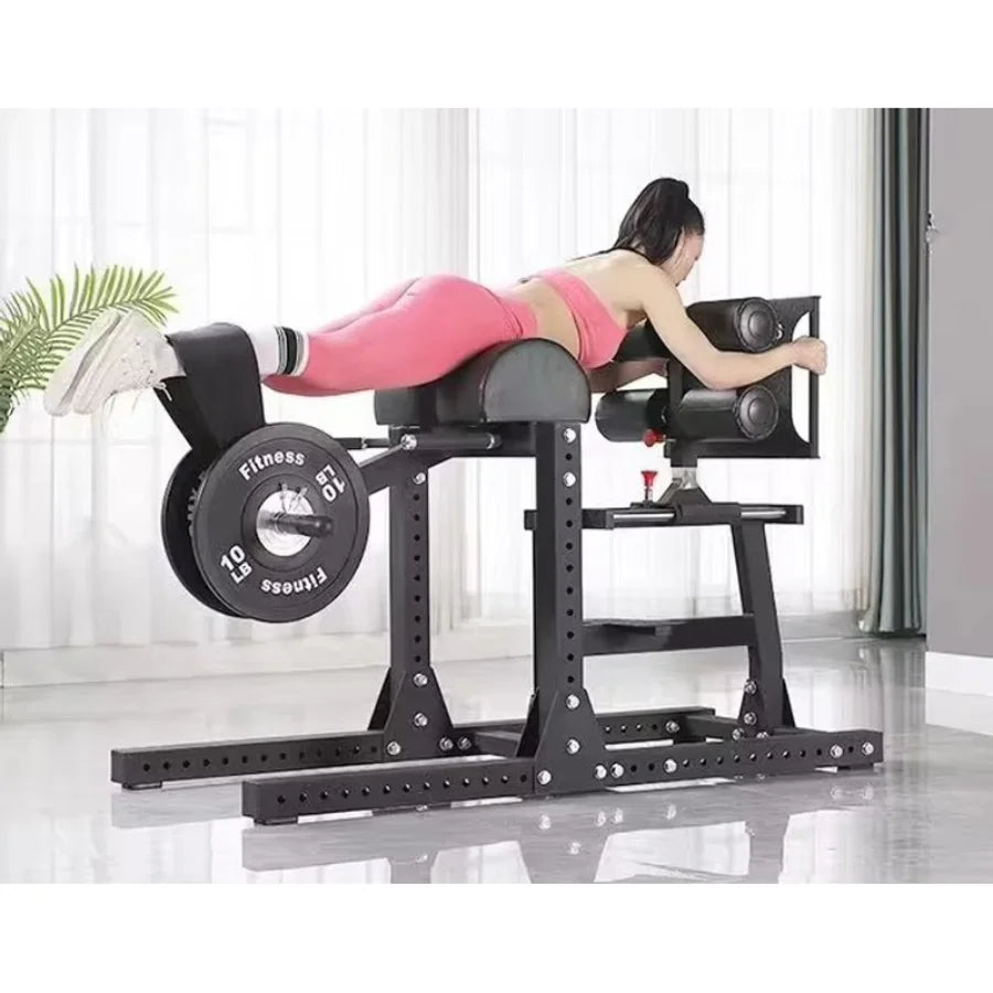 Commercial Grade GHD Machine, Adjustable Glute Ham Developer for Core & Back Training, Heavy Duty Roman Chair Hyperextension Ben
