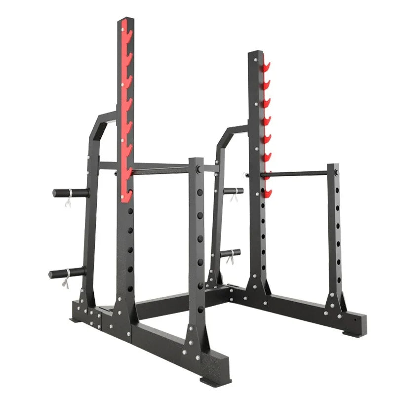 Commercial Half Rack Squat Stand, Professional Heavy Duty Barbell Bench Press Rack, Home & Gym Power Cage for Strength Training