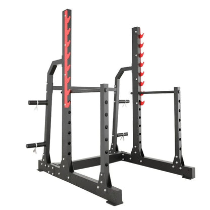 Commercial Half Rack Squat Stand, Professional Heavy Duty Barbell Bench Press Rack, Home & Gym Power Cage for Strength Training