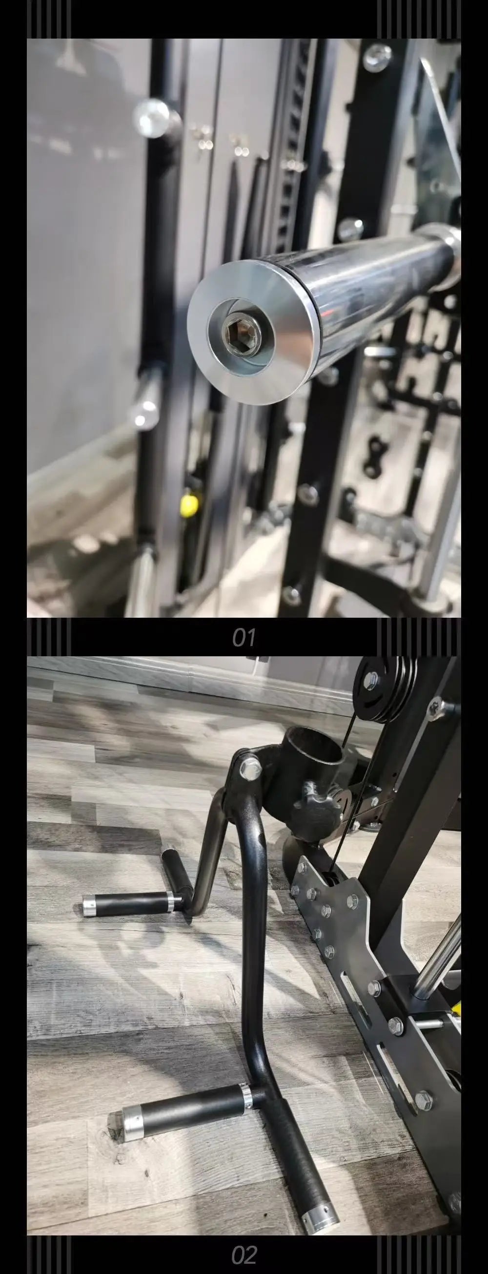 Multifunctional All-in-One Smith Machine Cable Crossover Trainer, Heavy Duty Full Body Strength Training Gym Equipment with Weig