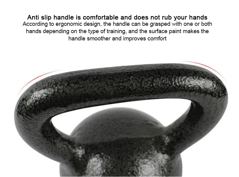 Black Coated Cast Iron Kettlebell Set 12kg 16kg 24kg 32kg Strength Training Weightlifting Home Gym Workout Equipment