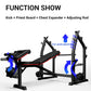 Multifunctional Weight Bench Press Station with Lat Pulldown - All-in-One Home Gym Equipment for Full Body Strength Training