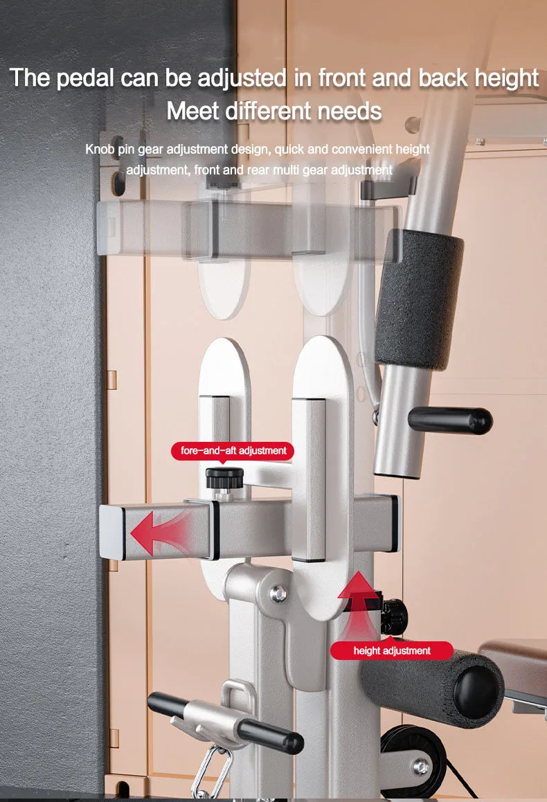 Multi Function Home Gym Equipment, Multi Purpose Strength Training Station for Full Muscle Training, Home & Small Gym Use