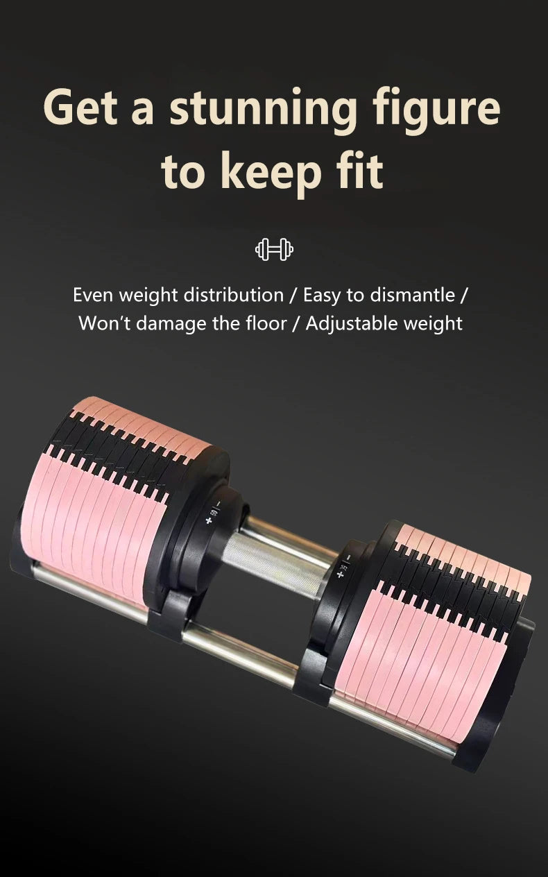 Newly designed 50KG adjustable dumbbell, 2KG incremental quick disassembly, men's heavy-duty dumbbell, adjustable dumbbells set