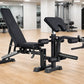Multi-Function Adjustable Weight Bench with Leg Developer and Preacher Curl Attachment Home Gym Fitness Equipment
