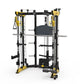 Multifunctional All-in-One Smith Machine Cable Crossover Trainer, Heavy Duty Full Body Strength Training Gym Equipment with Weig