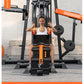 Heavy Duty 3 Station Functional Trainer Power Rack Cable Crossover Squat Rack Gym Machine