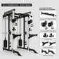 Pin Loaded Smith Machine Multi Function Squat Rack Commercial Home Gym Strength Training Equipment with Cable System & Pec Fly