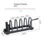 Weight Plate Storage Rack, Commercial Grade Horizontal Plate Organizer with Transport Wheels for Home & Commercial Gy