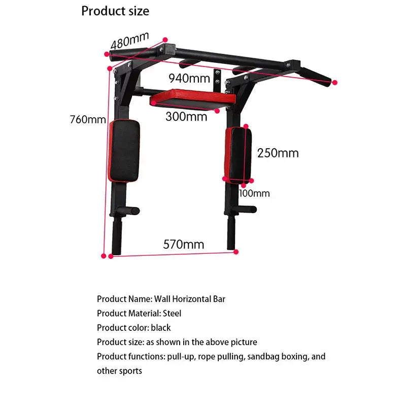 Multifunctional Dip Station with Push Up Bars - Home Gym Parallel Bars for Calisthenics, Pull-Ups, Dips, Core Training