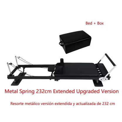 Foldable Pilates Reformer Machine, Professional Pilates Core Bed for Home Gym, 150kg Capacity Yoga Fitness Equipment