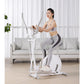 2 in 1 Elliptical Exercise Bike Foldable Cardio Trainer Indoor Fitness Machine with LCD Monitor for Home Gym