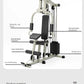 Multi-Function Home Gym Station, Single Station Full Body Workout Machine with Weight Stack, Strength Training Equipment for Che