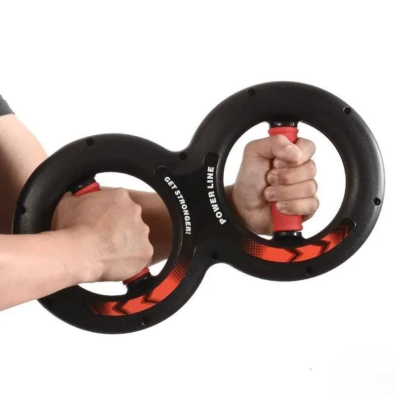 8-Shaped Arm Exerciser, Power Twister Forearm Wrist Trainer, Resistance Workout Equipment for Arms, Shoulders & Chest