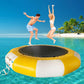 Inflatable Water Trampoline, Large Floating Water Bouncer with Ladder, Outdoor Lake Ocean Water Sport Trampoline for Adults Kids