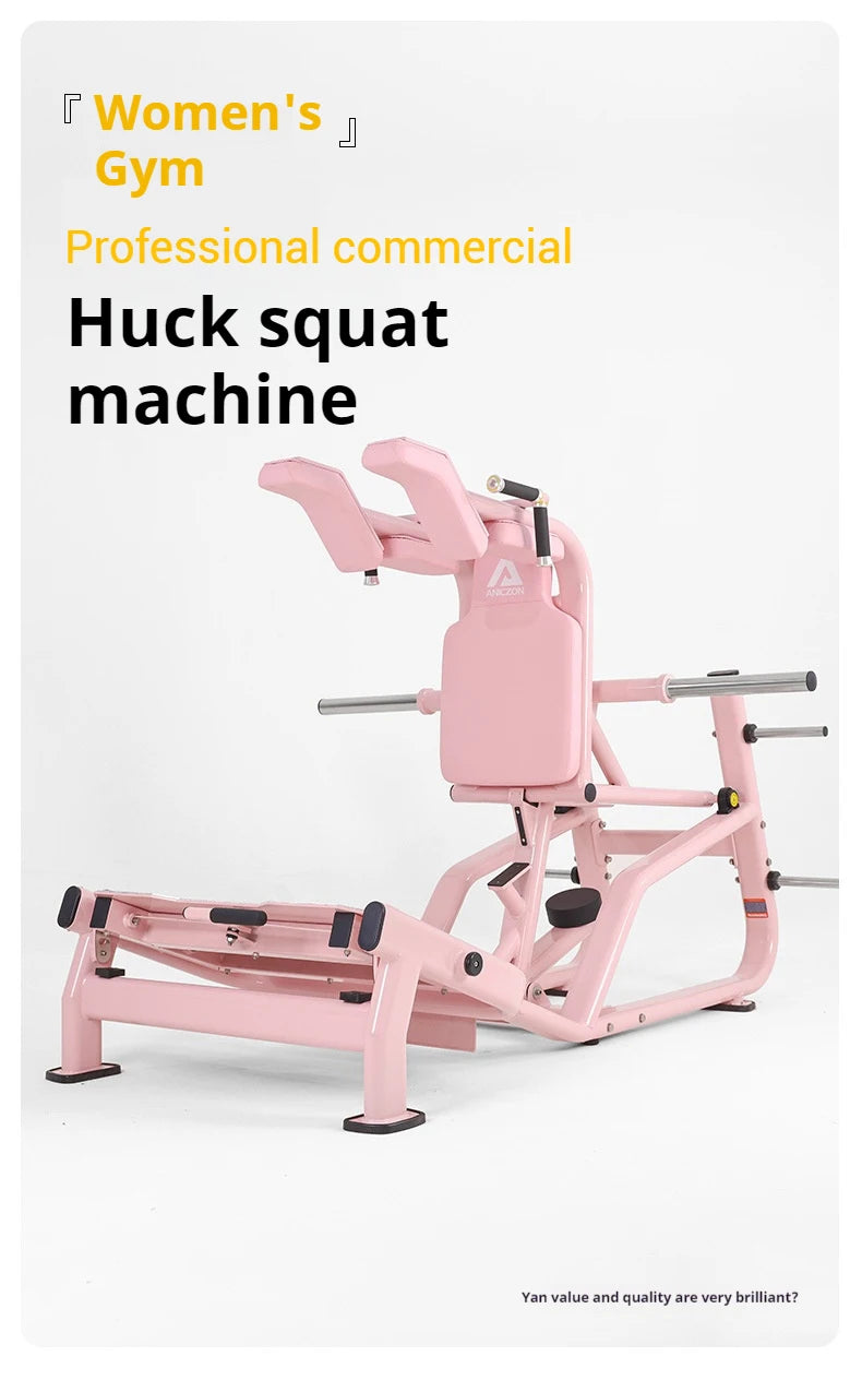 Pink Commercial Hack Squat Machine Plate Loaded 2-in-1 Leg Press Gym Equipment for Home & Studio Leg Strength Training
