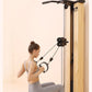 Wall Mounted Cable Pulley Machine with Pull Up Bar, Lat Pulldown Bench, Home Gym Strength Training Equipment