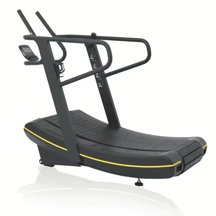Non-Motorized Curved Treadmill Commercial Grade Manual Air Runner for Gym Fitness, Self-Powered Curved Treadmill for HIIT Workou