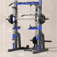 Multi-Function Smith Machine with Cable Crossover, Home Gym Power Rack with Pull-Up Bar & Lat Pulldown, Total Muscle Training St