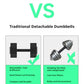 Single octagonal 1kg incrementing all-steel detachable dumbbell, adjustable, space-saving.