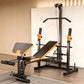 10-in-1 Multifunctional Home Gym Weight Bench Set with Squat Rack Lat Pulldown Preacher Curl Bench Press Station