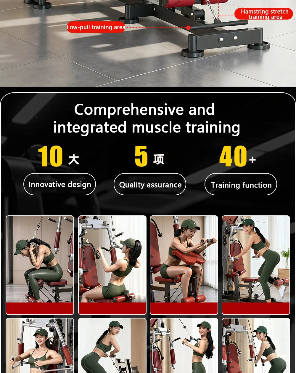 Multi-Function Home Gym Station - Full Body Strength Training Equipment