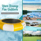 Inflatable Water Trampoline, Large Floating Water Bouncer with Ladder, Outdoor Lake Ocean Water Sport Trampoline for Adults Kids
