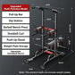 All-in-One Home Gym Power Tower with Weight Bench, Dip Bars & Pull Up Bar for Push-ups, Dips, Pull-ups, Leg Raises