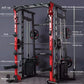 Multi-Function Smith Machine with Cable Crossover, All-in-One Home Gym Power Rack for Full Body Training