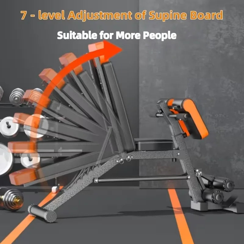 Adjustable Roman Chair Hyperextension Bench Back Extension Abdominal Core Trainer Home Gym Fitness Equipment