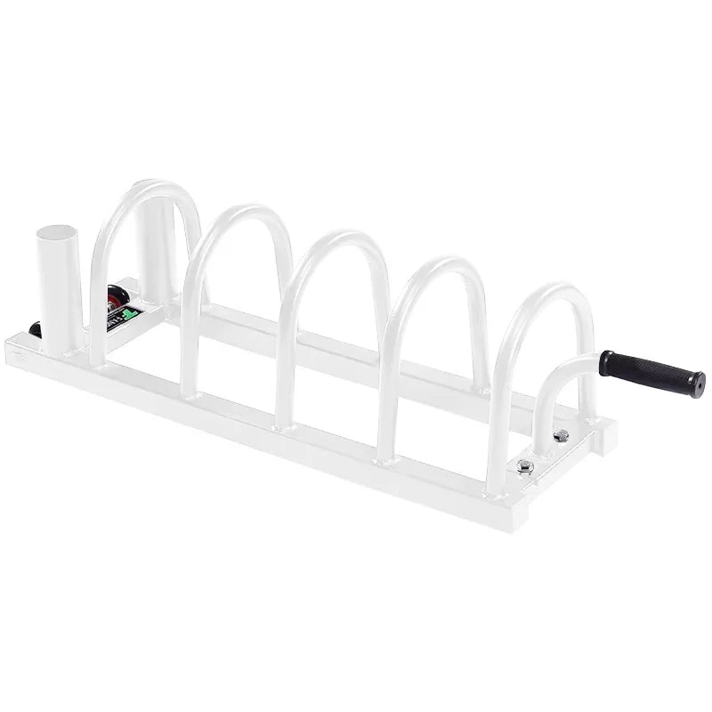 Weight Plate Storage Rack, Commercial Grade Horizontal Plate Organizer with Transport Wheels for Home & Commercial Gy