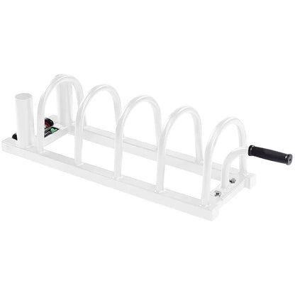 Weight Plate Storage Rack, Commercial Grade Horizontal Plate Organizer with Transport Wheels for Home & Commercial Gy