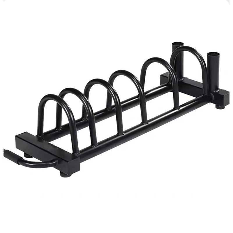 Weight Plate Storage Rack, Commercial Grade Horizontal Plate Organizer with Transport Wheels for Home & Commercial Gy