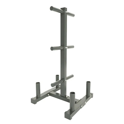 Weight Plate & Barbell Storage Rack, Multi-Function Gym Organizer Stand with Bar Holders and Plate Pegs, Heavy Duty Stee