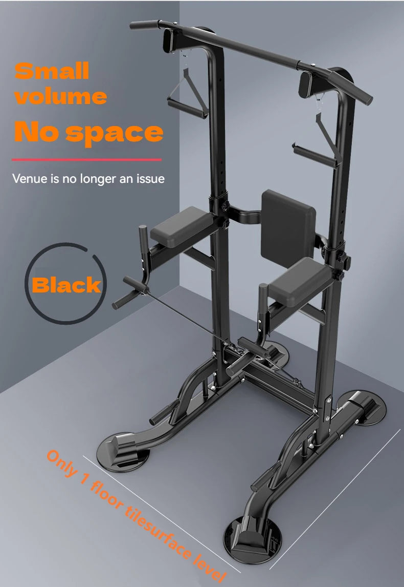 Multifunctional Free Standing Pull Up Bar Station, Space-Saving Power Tower for Home Gym, for Adults & Kids Strength Training