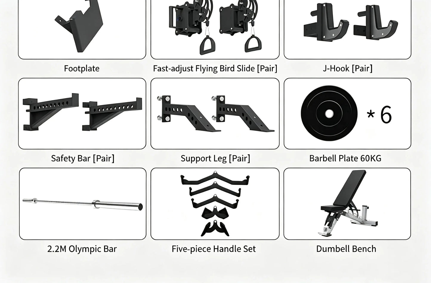 Pin Loaded Smith Machine Multi Function Squat Rack Commercial Home Gym Strength Training Equipment with Cable System & Pec Fly