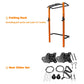 Foldable Wall Mounted Squat Rack with Pull Up Bar, Adjustable Steel Home Gym Power Rack Space Saving Weight Lifting Station