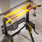 Foldable Free Standing Pull Up Bar Station, Multi-Function Home Gym Dip Station, Adjustable Height Chin Up Bar for Adults Kids