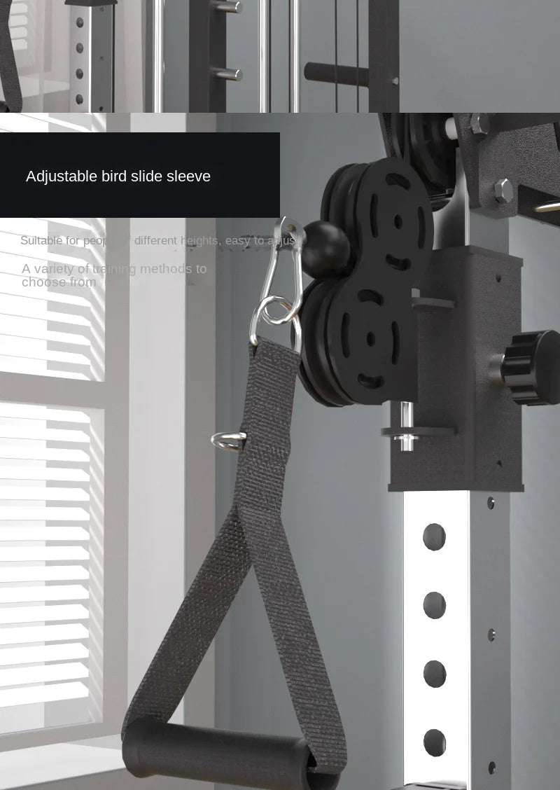 Multi-Function Smith Machine Home Gym Smith Rack Cable Crossover Fly Station Squat Bench Press Weight Lifting Fitness Equipment