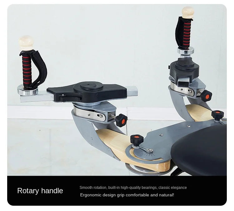 Professional Pilates Reformer Machine with Tower, Wooden Gyrotonic Trainer for Core Strength & Flexibility Training