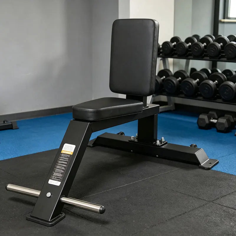 Heavy Duty Fixed Gym Bench with Backrest for Shoulder Press Dumbbell Training Home Commercial Fitness Equipment