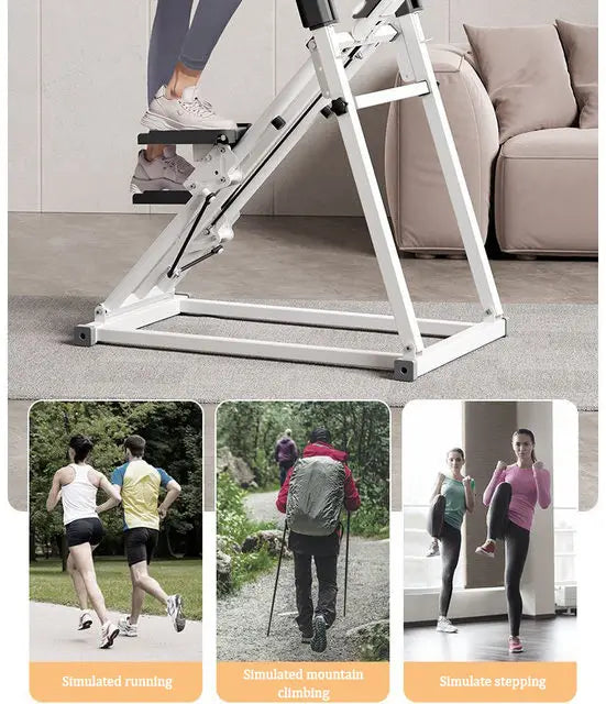 Foldable Vertical Stair Climber Machine with Handrail Digital Display for Home Gym Full Body Cardio Workout Fitness Equipment